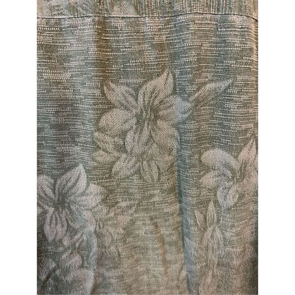 Island Shores Shirt Mens XXL Washable Silk Short Sleeve Green Breathable (0390) - Picture 6 of 6